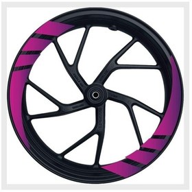 Resim Motorsiklet Mt 07 Mor-pembe Uyumlu Geçişli Reflektörlü Jant Şeridi Çok Renkli 