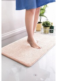 Resim Brillahome Kaymaz Taban, Tekli Post Peluş Banyo Paspası, Kaymaz Taban 50 80 Cm 001 