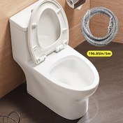 Resim 5m/196.85 inç Elektrikli Kanal Temizleyici - Entegre Başlıklı 1 Adet Boru Temizleme Yaylı Klozet Zemin Gideri Temizleyici 