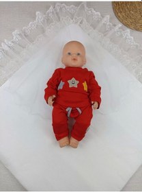 Resim Yenidoğan İpek Pamuklu İnci Lüks Kundak Bebek Battaniyesi Ekru Ekru 