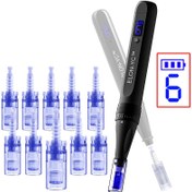 Resim ELON-YC X9 Mikrodermabryaj Kalemi 10 0.18mm İğneler ile - USB Şarj Edilebilir, Pil, 6 Renk Seçeneği, Yüz ve Vücut Bakımı için Ergonomik Tasarım, Cilt Bakım Aracı, Şık Cilt Bakım Cihazı, Dayanıklı Cilt Bakım Aracı 