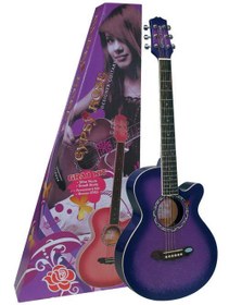 Resim Valencia Gypsy Rose GRA1KCPP Akustik Gitar Seti - Mor (Başlangıç Seviyesi) | 7/8 Kompakt Gövde Boyutu, Rahat Klavye Yapısı, Taşıma Çantası ve Aksesuar Paketi Dahil 