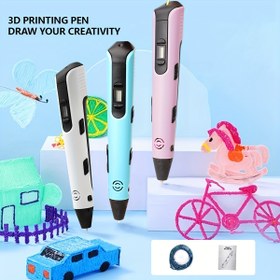 Resim 3D Baskı Kalemi DIY Çizim Baskı Kalemi Üç Boyutlu Graffiti Sanat Aracı Doğum Günü Hediyesi Noel Hediyesi 9m/25m/50m/100m PLA Kalemi Dolum Malzemeleri 
