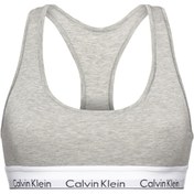 Resim Calvin Klein Kadın Marka Logolu Elastik Bantlı Günlük Kullanıma Uygun Gri Spor Sütyeni F3785e-020 