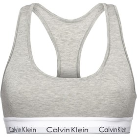 Resim Calvin Klein Kadın Marka Logolu Elastik Bantlı Günlük Kullanıma Uygun Gri Spor Sütyeni F3785e-020 