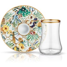 Resim Koleksiyon Dervişh Çay Set Amazon Brasil Seffaf 6 Parça 