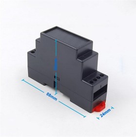Resim Ray Tip Siyah Plastik Kutu 24 x 59 x 88mm Elektronik Devre Proje Prototip Sigorta Röle Otomasyon 