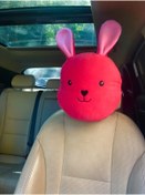 Resim Bambi Pembe Tavşan Figürlü Silikon Oto Yastık 25 cm 