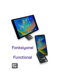 Resim Tüm Cihazlara Uyumlu Universal Portatif Metal Masaüstü Telefon Tablet Tutucu 