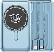 Resim BUFF LABS BP11 10000 mAh Magsafe Uyumlu Dahili Kablolu Taşınabilir Manyetik Powerbank (Mavi) 