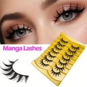 Resim 7 Çift Bebek Tarzı Manga Anime Doğal Görünümlü Takma Kirpikler - Doğal Kalın Kıvrım, Hafif ve İnce Siyah Bantlı, Yeniden Kullanılabilir, Başlangıç Seviyesi İçin Uygun, Cosplay & Günlük Şık Makyaj için Mükemmel 