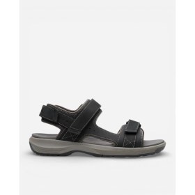 Resim Clarks Guideview Trek Black Leather Erkek Siyah Sandalet 26187591 
