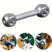 Resim 10-in-1 Çok Fonksiyonlu Bisiklet Pedal Anahtarı Aracı Seti, Taşınabilir Çinko Alaşımlı Altıgen Anahtar, Dağ Bisikletleri için Bisiklet Tamir Aracı Kiti, Gümüş 