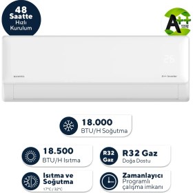Resim Kumtel Hinoki KMSAC-18 18.000 Btu A++ Inverter Duvar Tipi Split Klima (Montaj Dahil) 
