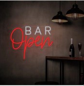 Resim Open Bar Yazılı Neon Tabela Kırmızı 