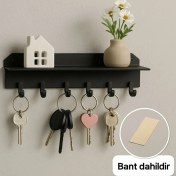 Resim Anahtar Askısı Duvar Rafı Plastik Antre Hol Anahtar Askısı 