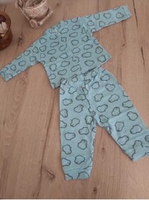 Resim Bebek Pijama Penguen Desenli Alt Üst Pijama Takımı 