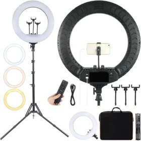 Resim Kılıfist Büyük Boy Ring Light Youtuber Makyaj Güzellik 6500K 65W Kuaför Kit Kumandalı 21 Inç Işık Kaynağı 