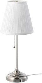 Resim Abajur, nikel kaplama-beyaz, 55 cm 