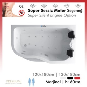 Resim 2 Kişilik Küvet | Jakuzi | Karaburun | Mod - 120x180 / Beyaz / 2 Kişilik 