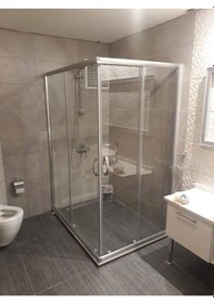 Resim Nokta Duşakabin 80 x 80 Teknesiz Duşakabin 6mm Yerli Cam Şeffaf 