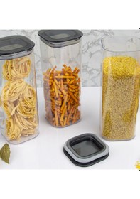 Resim 12 Adet 1.7 Lt İstiflenebilir Kristal Vakumlu Erzak Kabı 1.7 Lt Vakumlu Saklama Kabı Çok Renkli 