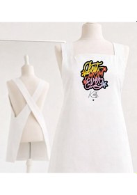 Resim Bk Gift Kişiye Özel Anneler Günü Tasarımlı Çapraz Askılı Beyaz Mutfak Önlüğü - 8, Aşçı Önlüğü, Şef Önlüğü, Anneye Hediye Kobitmeyencom35931 Bk Gift Renkli 