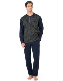 Resim Pierre Cardin Erkek Jakarlı Pijama Takım -6111-haki-xl Çok Renkli 