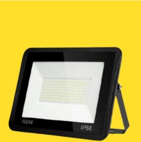 Resim 100 Watt Siyah Slim Kasa Sarı Amber Işık Ip65 Led Projektör 