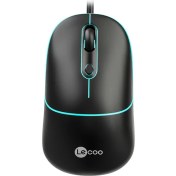Resim Lecoo MS110 Rgb Kablolu 2400DPI 4 Tuşlu Sessiz Click Optik Gaming Oyuncu Mouse Siyah 
