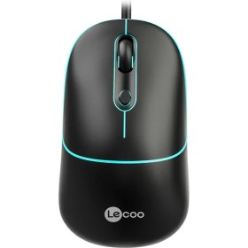 Resim Lecoo MS110 Rgb Kablolu 2400DPI 4 Tuşlu Sessiz Click Optik Gaming Oyuncu Mouse Siyah 