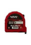 Resim Novax Şerit Metre Kırmızı 5x25 Mm 5 M 