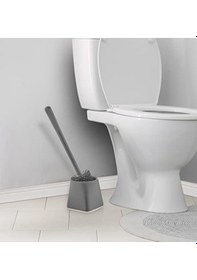 Resim Ata Home Silikon Klozet Wc Tuvalet Fırçası Gri Kare Siyah 