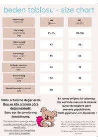 Resim Seamlife Erkek Büyük Beden Bisiklet Yaka 3 Düğmeli Mevsimlik Uzun Kol Pijama Takımı Kırmızı 
