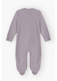 Resim Luess Unisex Bebek %100 Pamuklu Rahat Kalıp Mevsimlik Tulum - Lila 0-3 Ay 6-9 Ay Lila 