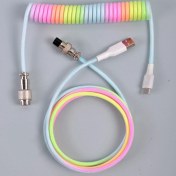 Resim Sones Usb-c/type-c Mekanik Klavye Kablo Bilgisayar Havacılık Konnektörü, Kablo Uzunluğu: 3m Renkli 