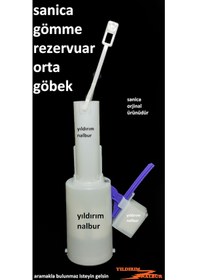 Resim Sanica Gömme Rezervuar Orta Göbek Klozet İç Takım Sanika Çubuklu 