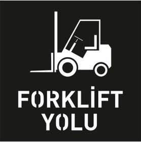 Resim Hayat Trafik Boyama Şablonu Forklift Yolu 100x100cm 