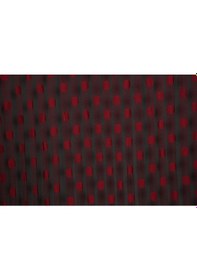 Resim Puanlı Çift Renk Bordo İp Perde Hazır Düğmeleri Dikilmiş İp Perde 300 270 Cm Bordo 