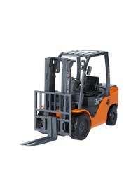 Resim Kdw 1/20 Araba Modeli Forklift Kamyon Alaşımlı Model Forklift Araç Modeli Mühendislik Araba Metal Forklift Oyuncak Çocuk Hediyesi 