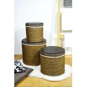 Resim Oval 3 Lü Çamaşır Sepeti 144-145 