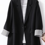 Resim İnternet Ünlüsü Kadınlar İçin İlkbahar ve Sonbahar Geleceği Bol Kesim Casual Ceket, Küçük Takım Üst 