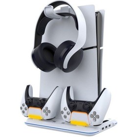 Resim İpega P5s020w Ps5 Slim Disk/ps5 Slim Dijital Uyumlu Rgb Soğutucu Fanlı Stand 