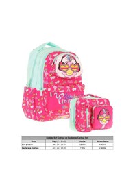 Resim Kaukko Kız Çocuk 3d Flamingo Şekilli Kırmızı Yeşil Okul Sırt Çantası Ve Isı Yalıtımlı Beslenme Çantası Seti Kırmızı - Yeşil 