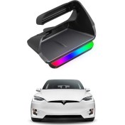 Resim Elo Tesla Model Y / Model 3 Ekran Altına Takılan Düzenleyici, LED Renklere Sahip, Siyah Renk Seçeneği Ile 