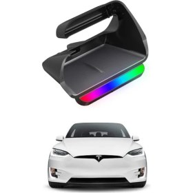 Resim Elo Tesla Model Y / Model 3 Ekran Altına Takılan Düzenleyici, LED Renklere Sahip, Siyah Renk Seçeneği Ile 