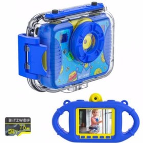 Resim BlitzWolf 1080p Çocuk Sport Dijital Fotoğraf Makinesi ve Kamera 16GB hafıza kart hediyeli 