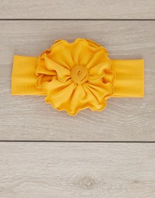 Resim Babygiz El Yapımı Yumuşak Eşsiz Aksesuarlı Doğal Pamuklu Penye Bebek Çocuk Kız Bandana Bahar Serisi 