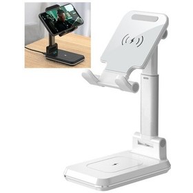 Resim Sunskyy T6 2 İn 1 Taşınabilir Katlanır Kablosuz Çift Şarj Cihazı Beyaz 