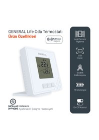 Resim Mitra Ht15 Rf Kablosuz Oda Termostatı - Beyaz 